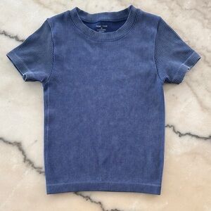 Moa Moa Navy Pinstripe Kids Tee